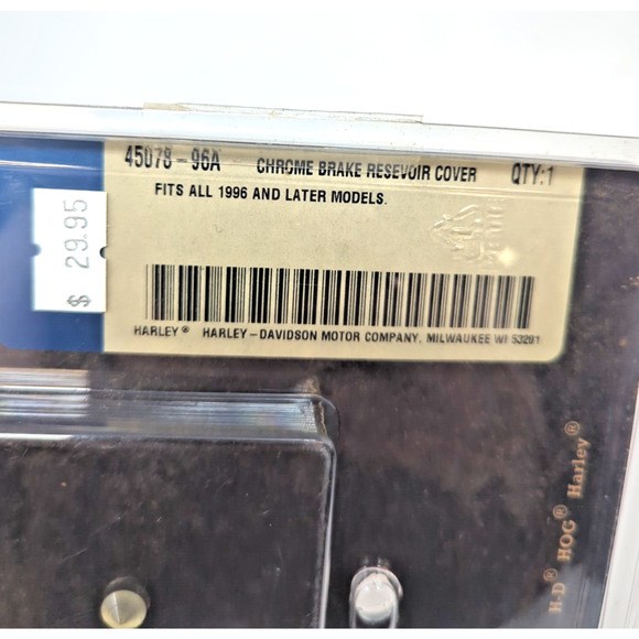 Harley Davidson Genuine NOS Chrome Brake Reservoir Cover Cap 45078-96A - Picture 3 of 4